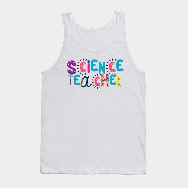 Cute Science Teacher Gift Idea Back to School Tank Top by BetterManufaktur